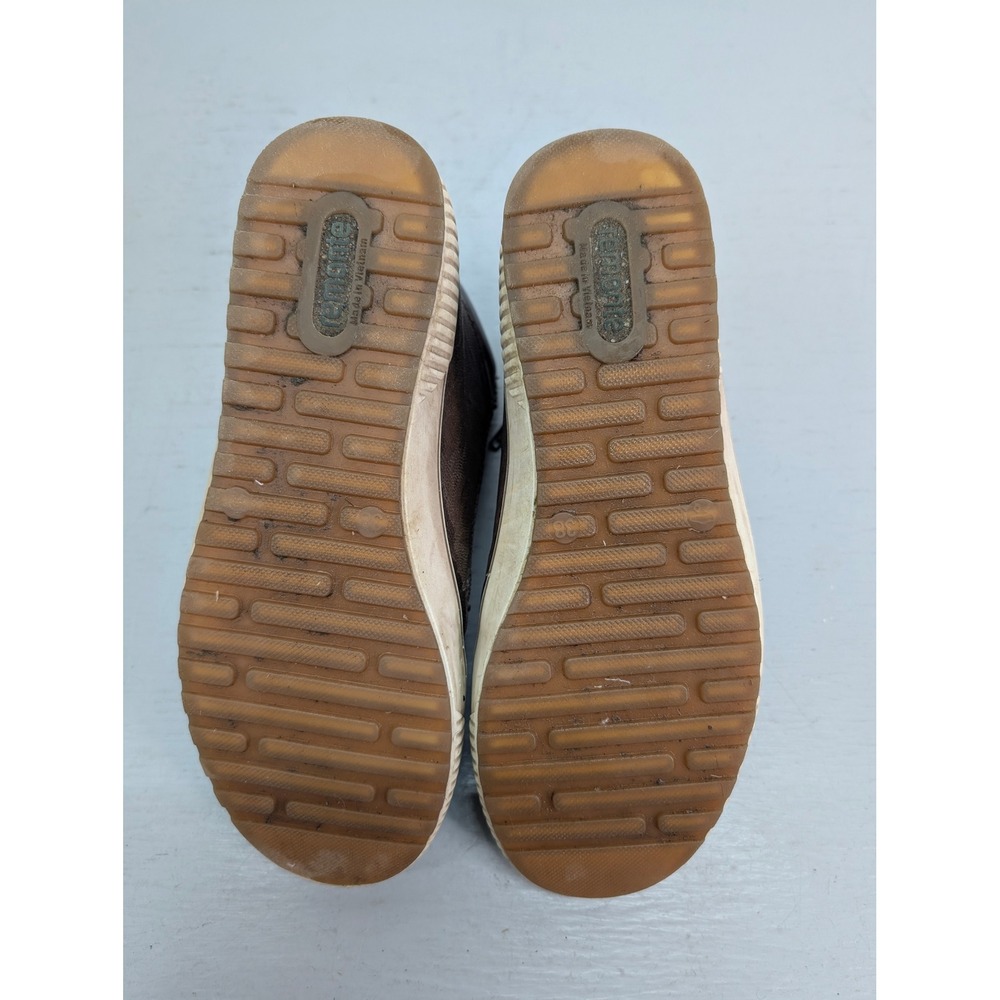Remonte Brown Leather High Top Sneakers Sz 38 Side Zip Fleece Lined 8909200845 - Picture 12 of 13